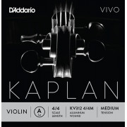 KV312-4/4M Kaplan Vivo Отдельная струна A/Ля для скрипки размером 4/4, среднее натяжение, D'Addario