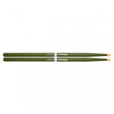 RBH565AW-GREEN 5A Rebound Барабанные палочки, зеленые, смещенный баланс, орех гикори, ProMark
