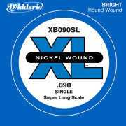 XB090SL Nickel Wound Отдельная струна для бас-гитары, никелированная, .090, Super Long, D'Addario
