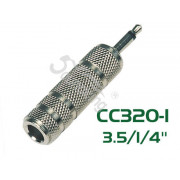 CC320-1 Переходник (разъем переходной) 3,5мм, моно, штекер - 6,35мм, моно, гнездо, Soundking