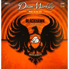DM8011 Blackhawk Pure Bronze Комплект струн для акустической гитары,с покрытием, 11-52, Dean Markley
