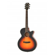 SFX-E-3TSS-WBAG SFX Series Электро-акустическая гитара, с вырезом, санберст, чехол, Cort