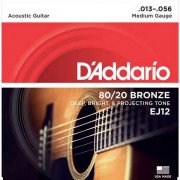 Струны D'Addario 80/20 Bronze Acoustic 13-56 (EJ12)