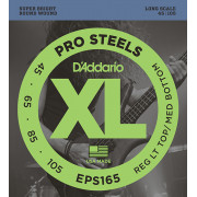 EPS165 ProSteels Комплект струн для бас-гитары, Custom Light, 45-105, Long Scale, D'Addario