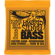 P02833 Hybrid Slinky Bass Комплект струн для бас-гитары, 45-105, никель, Ernie Ball