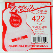 422 Отдельная струна №4 из нейлоновой нити в посеребренной оплетке, La Bella