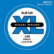XLB120T Nickel Wound Tapered Отдельная струна для бас-гитары, никелированная, .120, D'Addario