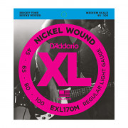 EXL170M Nickel Wound Комплект струн для бас-гитары, Light, 45-100, Medium Scale, D'Addario