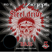 BSD-5L Steel Drive Комплект струн для 5-струнной бас-гитары, сталь, 40-120, Мозеръ