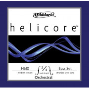 H610-3/4M Helicore Orchestral Комплект струн для контрабаса размером 3/4, среднее натяж, D'Addario