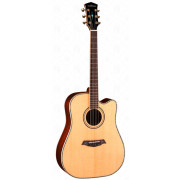 P860ADK-NAT Электро-акустическая гитара, с вырезом, цвет натуральный, с футляром, Parkwood