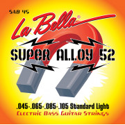 SAB45 Super Alloy 52 Комплект струн для бас-гитары, железо/никель, 45-105, Standart Light, La Bella