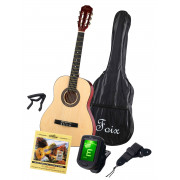 Классическая гитара Foix 3/4 с комлпектом аксессуаров, цвет натуральный (FCG-2036CAP-NA-3/4) 