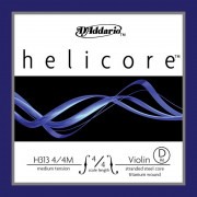 H313-4/4M Helicore Отдельная струна Ре/D для скрипки размером 4/4, среднее натяжение, D'Addario