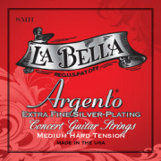 SMH Argento Комплект струн для классической гитары, средне-сильное натяжение,посеребренные, La Bella