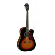 MR710F-SB MR Series Электро-акустическая гитара, с вырезом, санберст, Cort