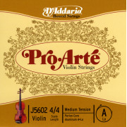 J5602-4/4M Pro-Arte Отдельная струна А/Ля для скрипки размером 4/4, среднее натяжение, D'Addario
