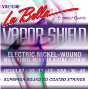 VSE1046 Vapor Shield Комплект струн для электрогитары, никелированные, Regular, 10-46, La Bella
