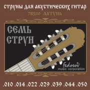 7BS10 Комплект струн для 7-струнной акустической гитары, латунь, 10-50, Fedosov
