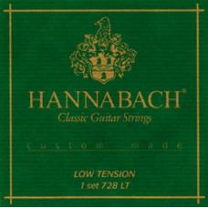 728LT Custom Made Green Комплект струн для классической гитары, низкое натяжение, Hannabach