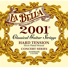 2001H 2001 Hard Комплект струн для классической гитары, сильное натяжение, посеребренные, La Bella