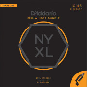 NYXL1046-PW Комплект струн для электрогитары 10-46 + машинка для намотки струн, D'Addario