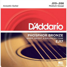 Струны D'Addario Phosphor Bronze Acoustic 13-56 (EJ17)