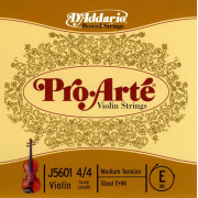 J5601-4/4M Pro-Arte Отельная струна E/Ми для скрипки размером 4/4, среднее натяжение, D'Addario