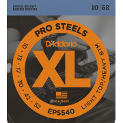 EPS540 XL PRO STEEL Струны для электрогитары Light Top/Heavy Bottom 10-52 D`Addario