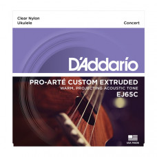 EJ65C Комплект струн для концертного укулеле, прозрачный нейлон, D'Addario