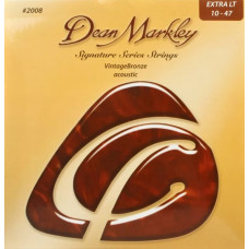 Комплект струн Dean Markley Vintage Bronze для акустической гитары, бронза 85/15, 10-47, DM2008 