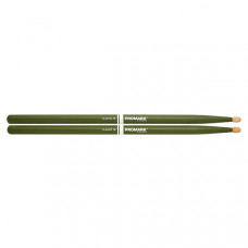 TX2BW-GREEN 2B Барабанные палочки, зеленые, орех гикори, деревянный наконечник, ProMark
