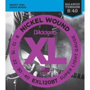 EXL120BT Nickel Wound Комплект струн для электрогитары, Super Light, 09-40, D'Addario