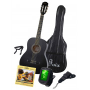 Классическая гитара Foix 3/4 с комлпектом аксессуаров, цвет черный (FCG-2036CAP-BK-3/4) 